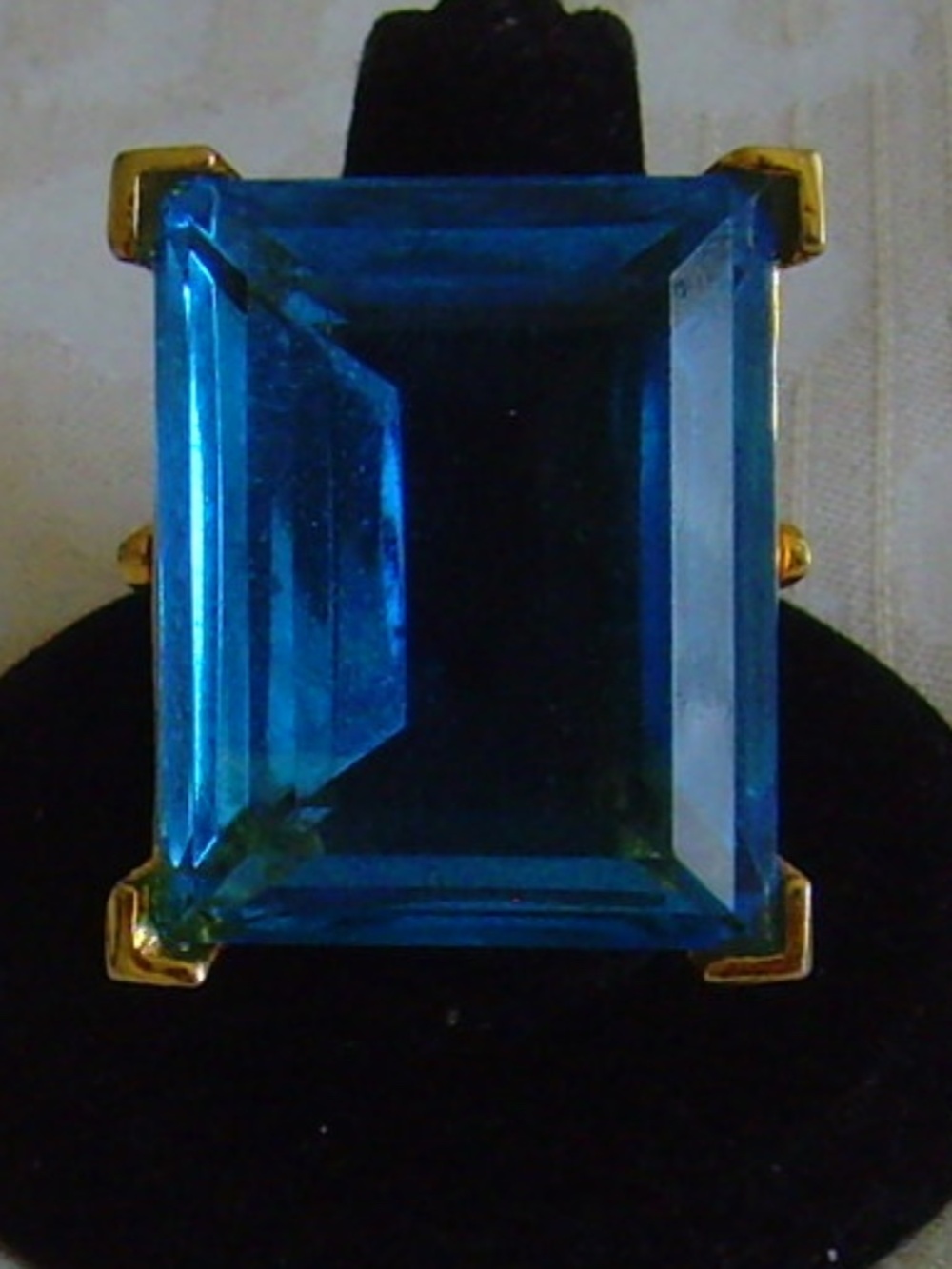 Kenneth J Lane (KJL) RARE Vintage Faux Blue Stone Ring (7) - Picture 6 of 11